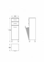 Vertikala za kupatilo UNI niska 350K