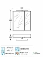 Ogledalo sa ormarićem ATRIA New Petrolej Zelena 65 cm