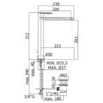 Visoka baterija za lavabo CANDY