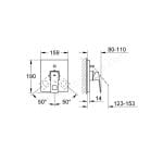 Ugradna baterija za kadu / tuš kadu EUROCUBE