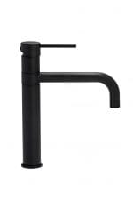 Crna baterija za lavabo PIPER - srednja visina