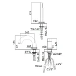Stojeća baterija za kadu STICK