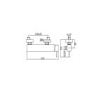 Baterija za kadu / tuš kadu STICK bez izliva