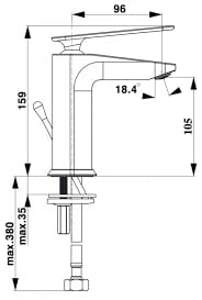 Baterija za lavabo ZEN