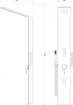 Hidromasažni stub BELI sa Rain Shower sistemom i leđnim mlaznicama Hidromasažni stub BELI sa Rain Shower sistemom i leđnim mlaznicama