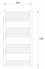 Radijator za kupatilo - Sušač peškira WERRA 120 x 60 cm White