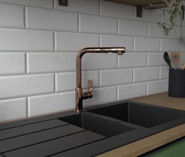 Baterija za Sudoperu Copen Nook sa izvlačećim tušem Rose Gold