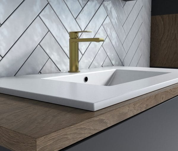 Baterija za Lavabo Copen Nook Brušeno Zlato
