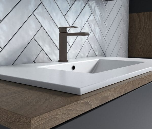 Baterija za Lavabo Copen Nook Ganmetal