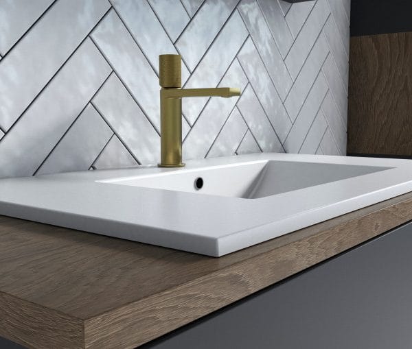 Baterija za Lavabo Copen Nook Grip Brušeno Zlato