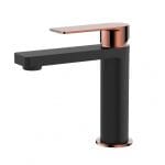Baterija za Lavabo Copen Nook Mat Crna/Rose Gold