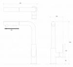 Baterija za sudoperu Nook sa tušem brušeno zlato