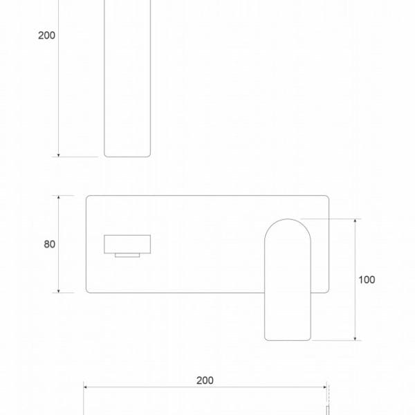 Ugradna Baterija za Lavabo Copen Nook Hrom
