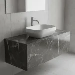 AXA Nadgradni četvrtasti Lavabo Decus 50x35 - Beli Mat
