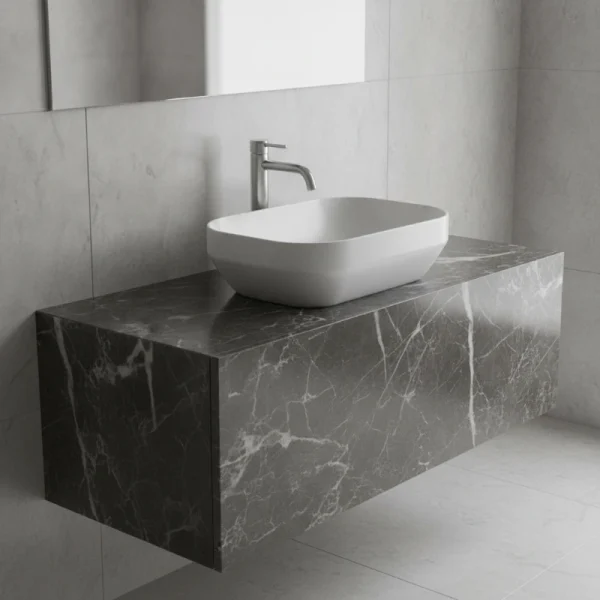 AXA Nadgradni četvrtasti Lavabo Decus 50x35 - Beli Mat