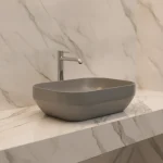 AXA Nadgradni četvrtasti Lavabo Decus 60×35 – Sivi Mat AXA Nadgradni četvrtasti Lavabo Decus 60×35 – Sivi Mat