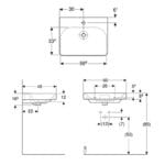Geberit lavabo Smyle Square 60x48 Geberit lavabo Smyle Square 60x48