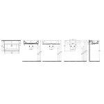Lavabo za Kupatilo Isvea Square 70x42