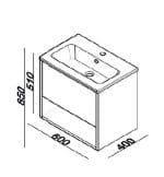 Lavabo sa ormarićem NOVELLINI White 60×40