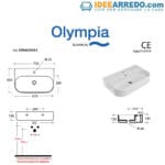 Olympia Lavabo za kupatilo Synthesis 70x43