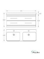 Lavabo sa ormarićem LUXOR 120x46 cm Fioke