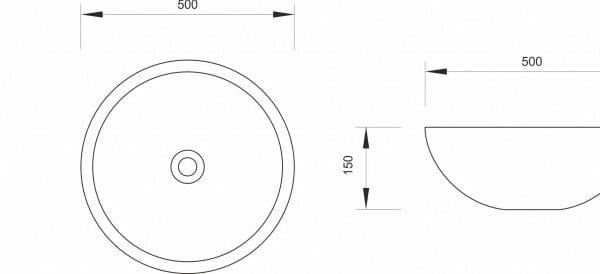 Mermerni nadgradni lavabo LILU Rough fi 50