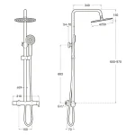 Usponska Baterija ROCA Vega Plus sa Rain Shower sistemom