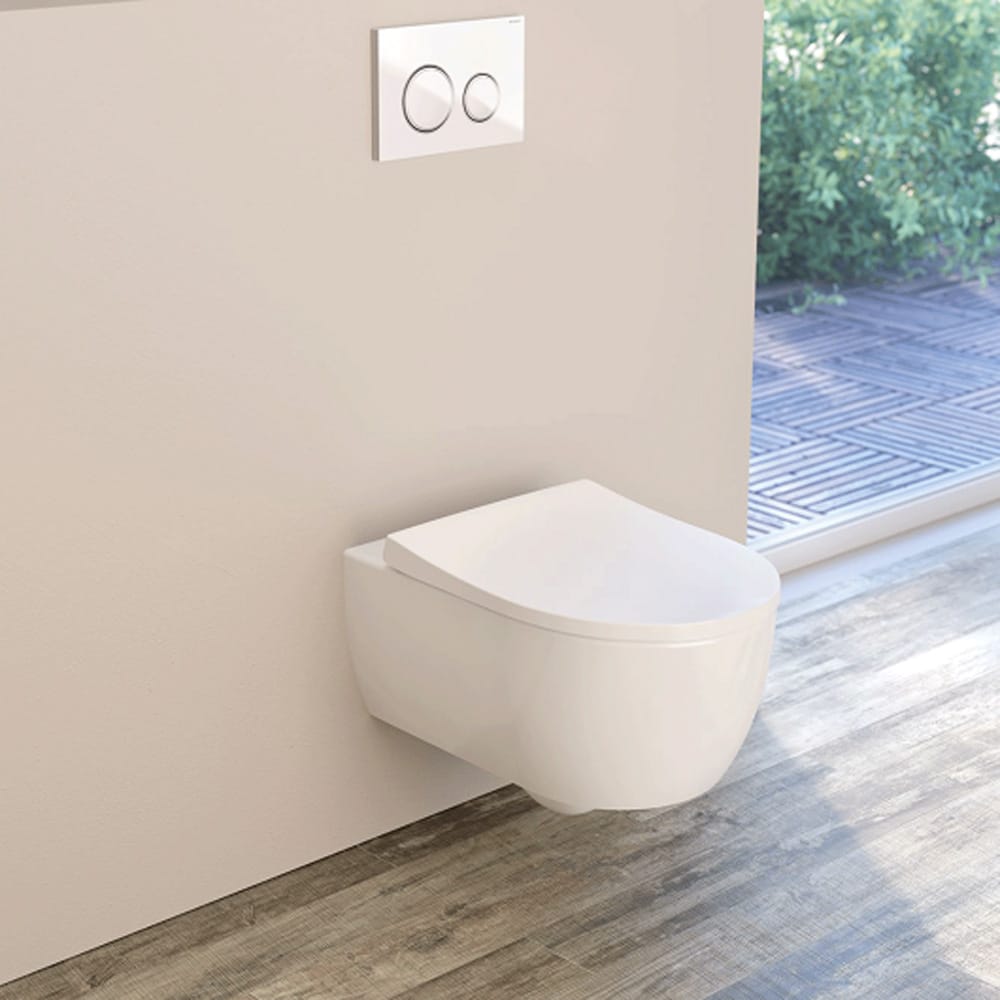 GEBERIT WC šolja konzolna iCon COMPACT Rimfree sa Soft Close WC daskom GEBERIT WC šolja konzolna iCon COMPACT Rimfree sa Soft Close WC daskom