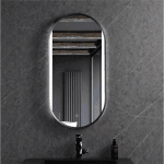 COPEN LED Ogledalo za kupatilo Gunmetal 57 Ovale 50x90