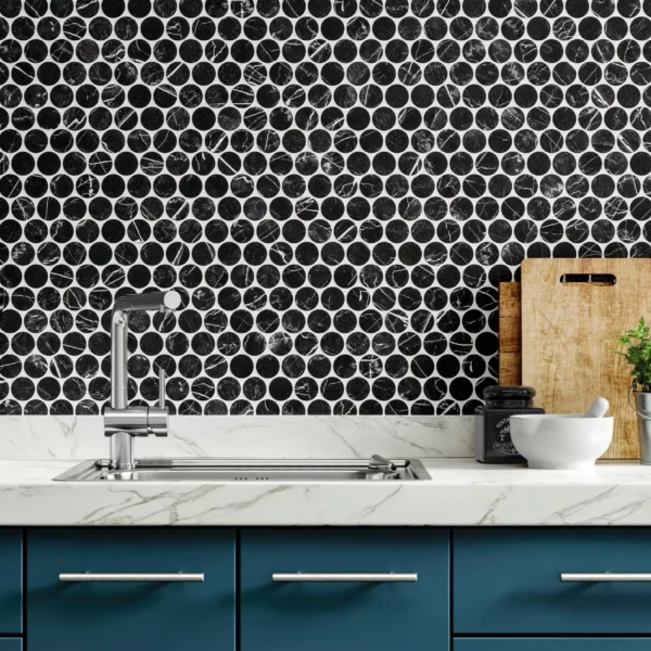 Dekorne granitne pločice Circle Marquina - 30,9x30,9