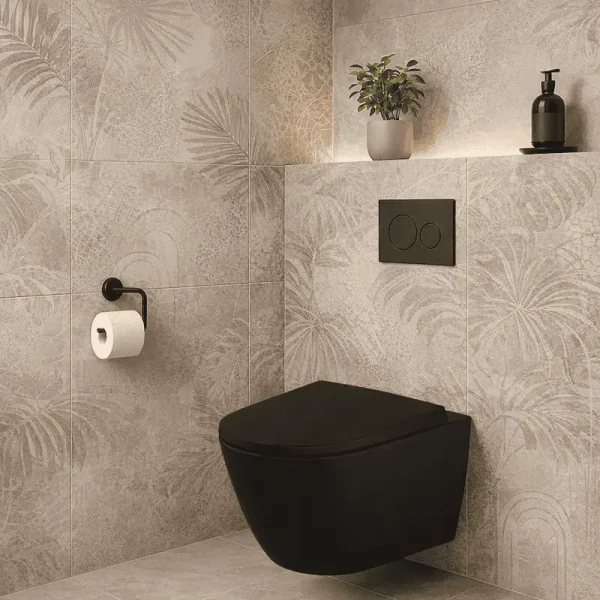 Konzolna WC šolja ROCA ONA Black Rimless CRNA sa Soft daskom