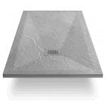 Tuš Kada Copen Slate 100x80 Grey sa Inox rešetkom