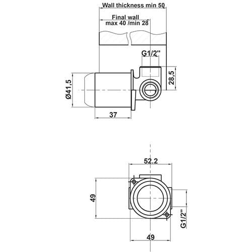 Higijenski Tuš Set Herz Infinity - Hrom