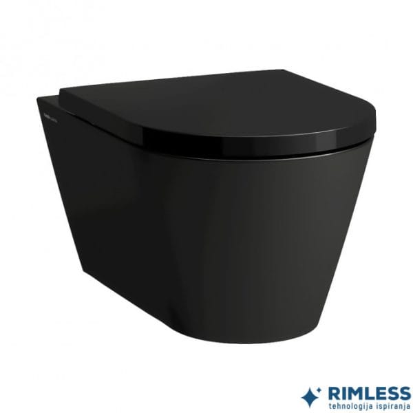 Laufen Kartell BLACK konzolna WC šolja RimLess sa Soft daskom