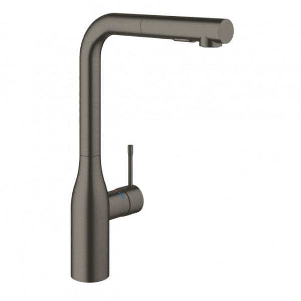 GROHE Essence Baterija za Sudoperu sa izvlačećim Tušem Brushed Hard Graphite