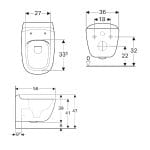 GEBERIT WC šolja konzolna Citterio Rimfree sa Soft Close WC daskom GEBERIT WC šolja konzolna Citterio Rimfree sa Soft Close WC daskom