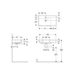 GEBERIT Lavabo Selnova COMPACT 65x37 sa pločom DESNO GEBERIT Lavabo Selnova COMPACT 65x37 sa pločom DESNO