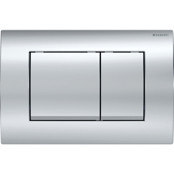 GEBERIT Ugradni Vodokotlić Duofix Basic sa DELTA 20 Square Hrom Sjaj Tipkom