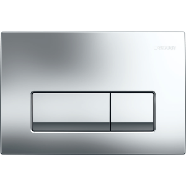 GEBERIT Ugradni Vodokotlić Duofix Basic sa DELTA 50 Square Hrom Sjaj Tipkom
