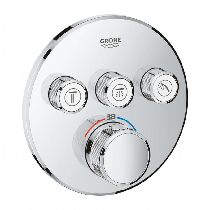 GROHE GROHTHERM SmartControl Ugradna Termostatska okrugla Baterija za Tuš Kadu sa 3 funkcije GROHE GROHTHERM SmartControl Ugradna Termostatska okrugla Baterija za Tuš Kadu sa 3 funkcije