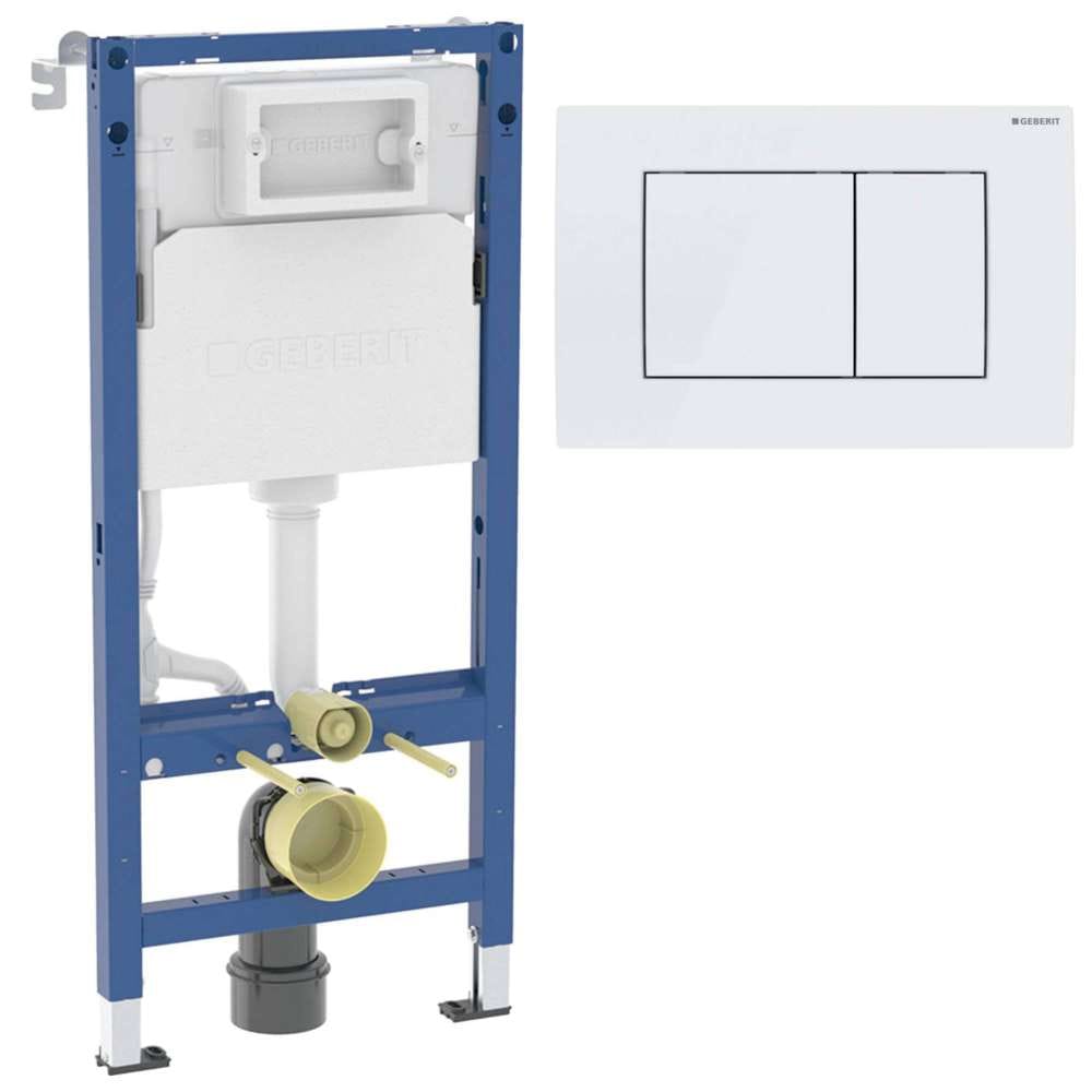 GEBERIT Ugradni Vodokotlić Duofix Basic sa DELTA 20 Square Belom Tipkom GEBERIT Ugradni Vodokotlić Duofix Basic sa DELTA 20 Square Belom Tipkom