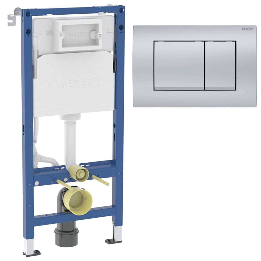 GEBERIT Ugradni Vodokotlić Duofix Basic sa DELTA 20 Square Hrom Mat Tipkom GEBERIT Ugradni Vodokotlić Duofix Basic sa DELTA 20 Square Hrom Mat Tipkom