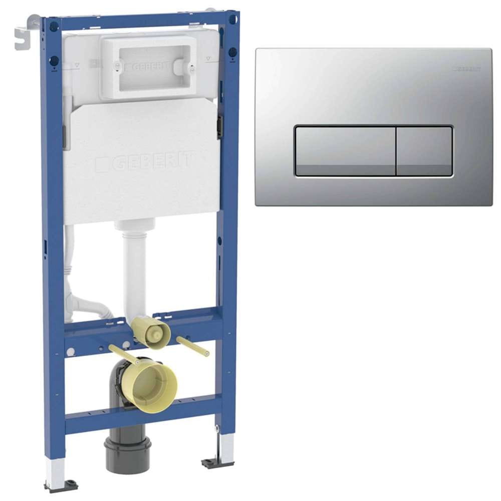 GEBERIT Ugradni Vodokotlić Duofix Basic sa DELTA 50 Square Hrom Mat Tipkom GEBERIT Ugradni Vodokotlić Duofix Basic sa DELTA 50 Square Hrom Mat Tipkom