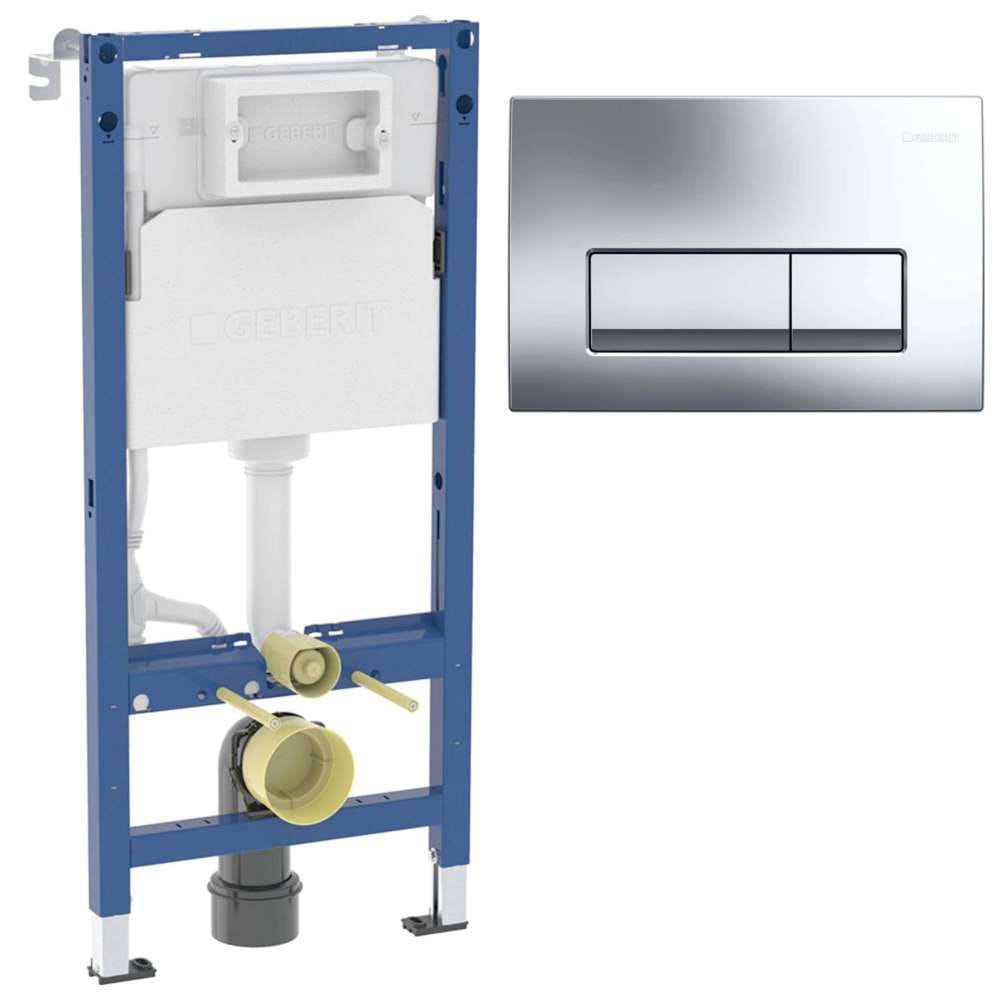 GEBERIT Ugradni Vodokotlić Duofix Basic sa DELTA 50 Square Hrom Sjaj Tipkom GEBERIT Ugradni Vodokotlić Duofix Basic sa DELTA 50 Square Hrom Sjaj Tipkom