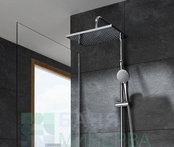Usponska Baterija ROCA Vega Plus Square sa Rain Shower sistemom