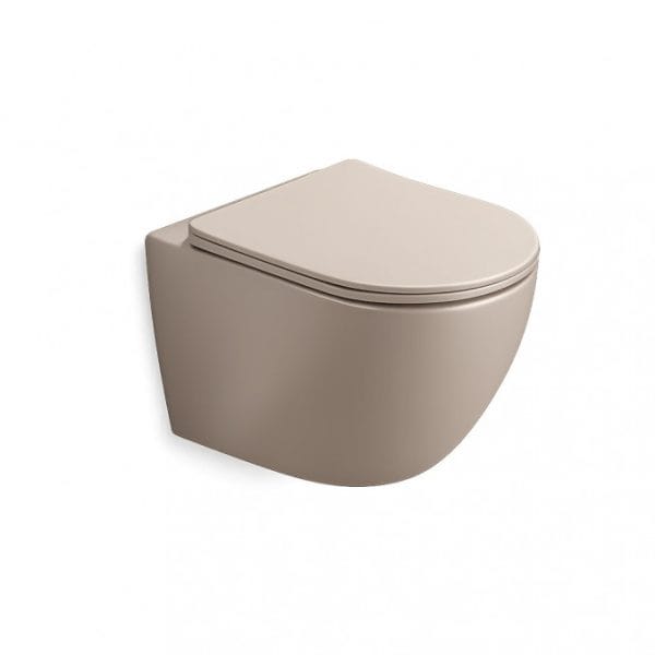 Bež WC šolja Konzolna Perla Cappuccino sa Slim Soft Close daskom