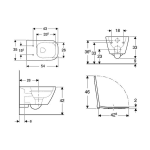 GEBERIT WC šolja konzolna Smyle Square Rimfree TurboFlush sa Soft Close WC daskom GEBERIT WC šolja konzolna Smyle Square Rimfree TurboFlush sa Soft Close WC daskom