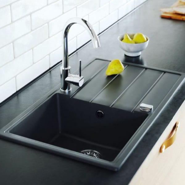 Granitna Sudopera MILO METRO 62x44 sa sifonom - Lava Stone