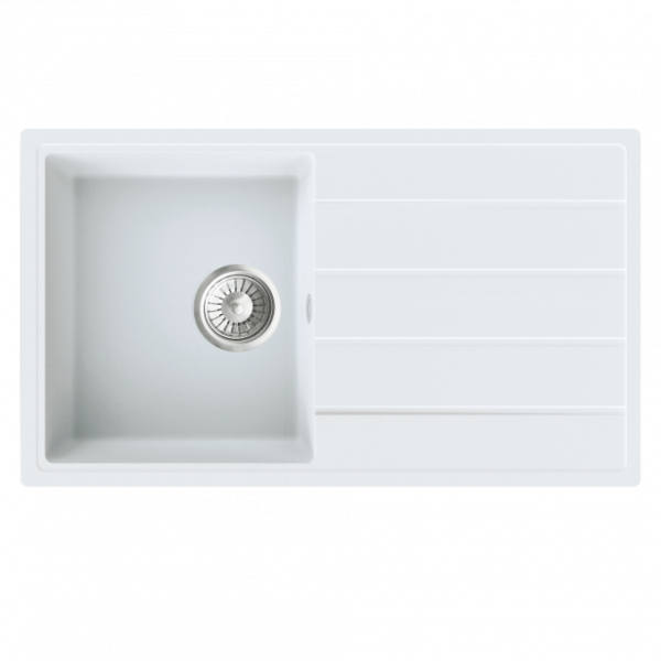 Granitna Sudopera MILO METRO 76x44 sa sifonom - Magnesia White