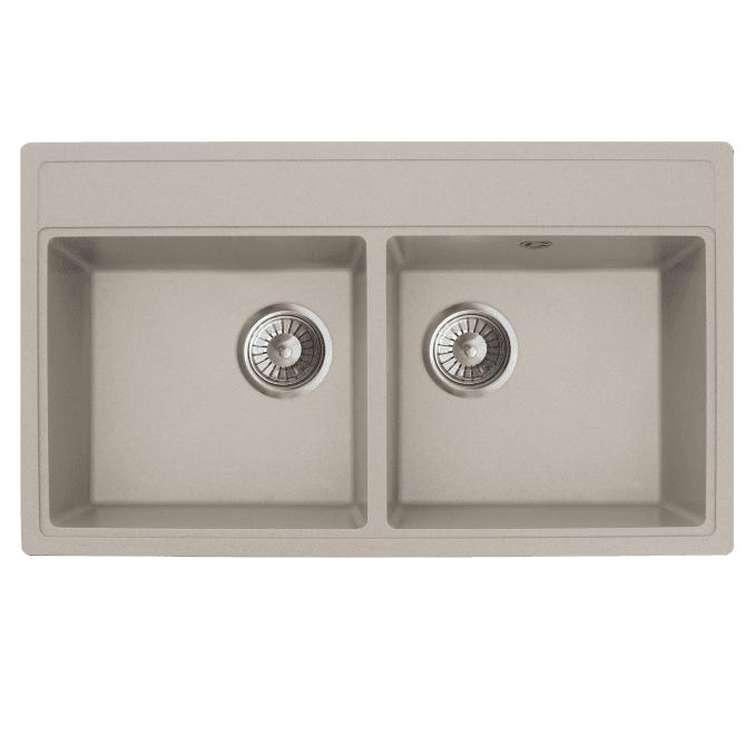 Granitna Sudopera MILO METRO 76x44 sa sifonom - Pure Sand DVODELNA Granitna Sudopera MILO METRO 76x44 sa sifonom - Pure Sand DVODELNA